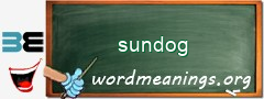 WordMeaning blackboard for sundog